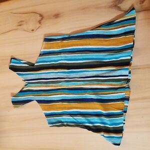 Fourteenth Place Striped Cut Out High Low Flowy Tank sz.M